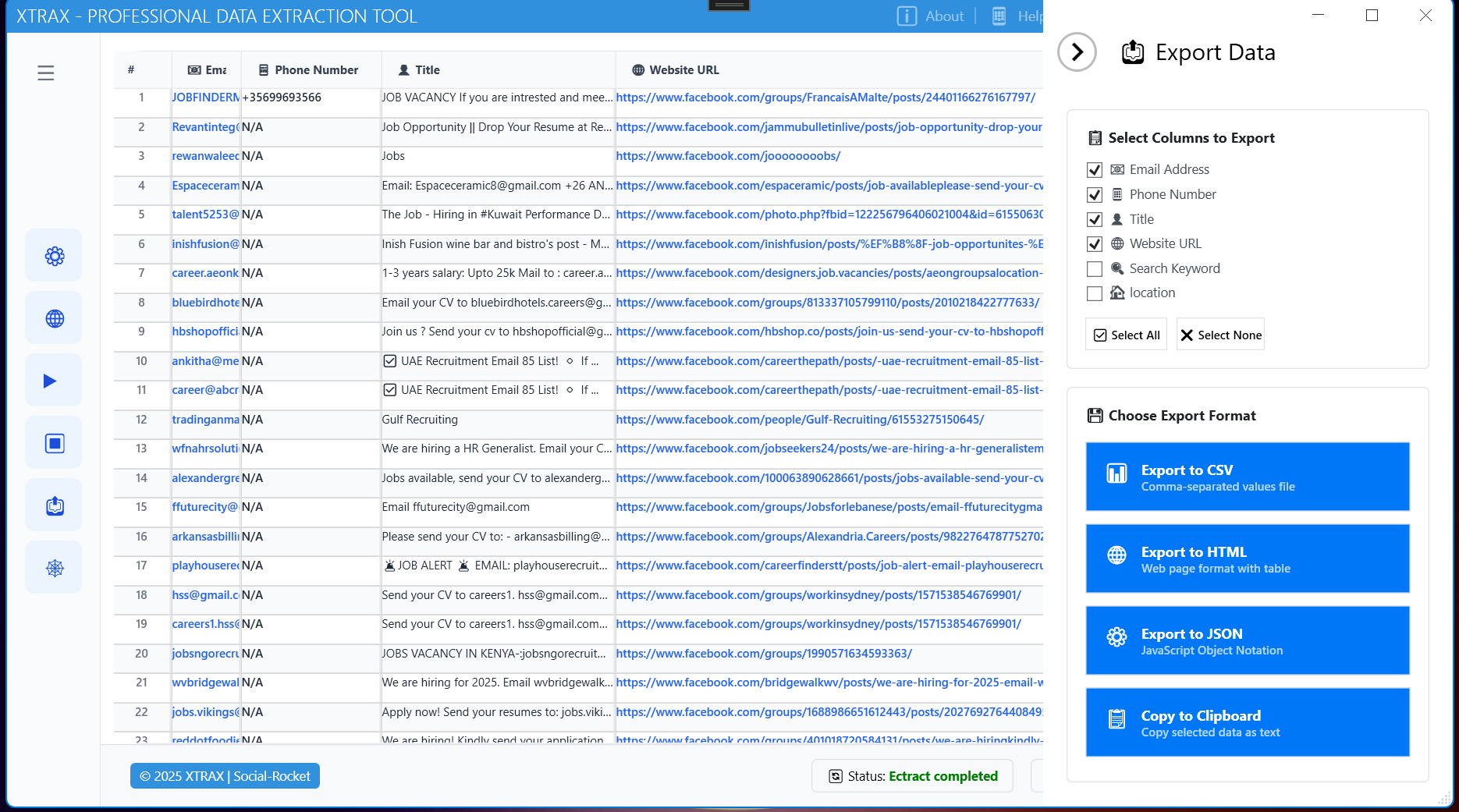 Export Form