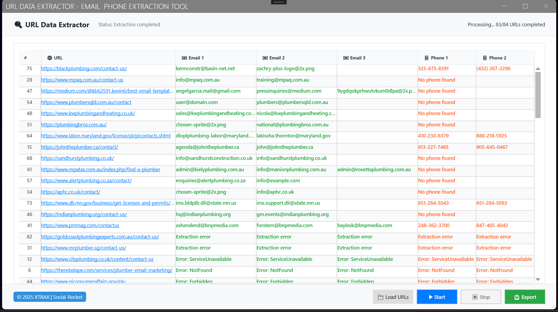 URL Extractor Interface